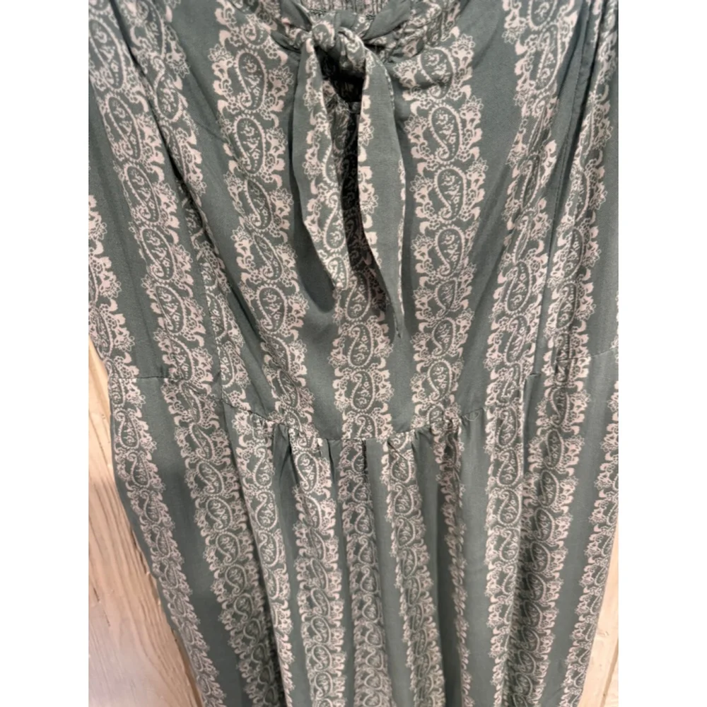 AUW Jumpsuit Green White soft and stretchy Size 1X - Picture 4 of 12